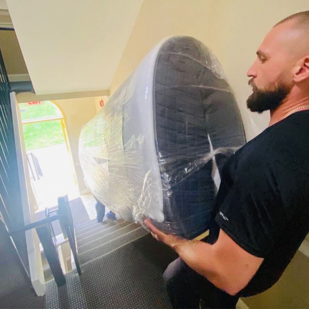 CarePhilly Movers wrapped furniture during a completed move