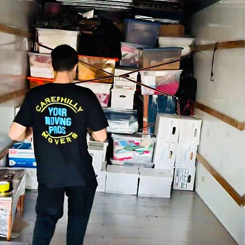 CarePhilly Movers commercial moving truck loading
